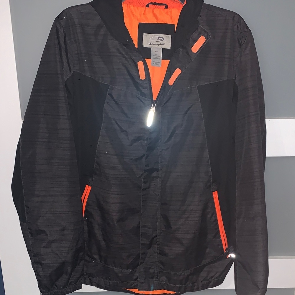 Champion Kids Performance Jacket in Black and Orange